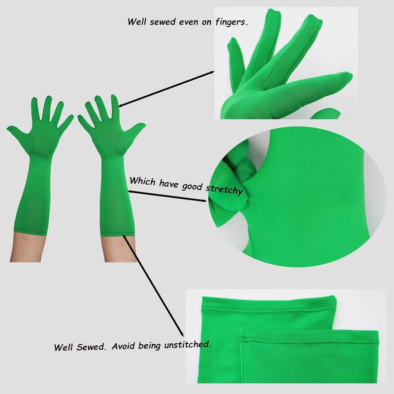 Sheface Men's and Women's 15'' Long Spandex Banquet Party Wedding Gloves - Stretchy Costumes - Image 3